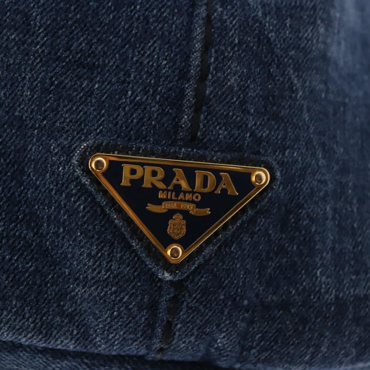 Prada Canapa Convertible Tote Denim, BLUE, DENIM_JEANS, Tote bag