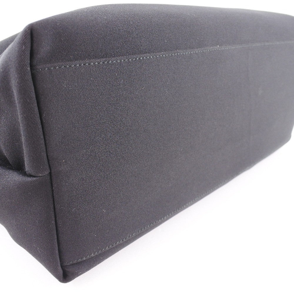 Salvatore Ferragamo Vala Shoulder Bag Canvas, BLACK, CANVAS, Shoulder bag