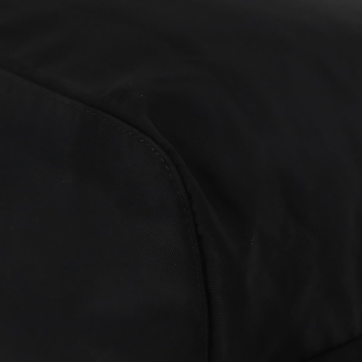 Prada Vela Double Front Pocket Backpack Tessuto with Saffiano Leather, BLACK, NYLON, Backpack