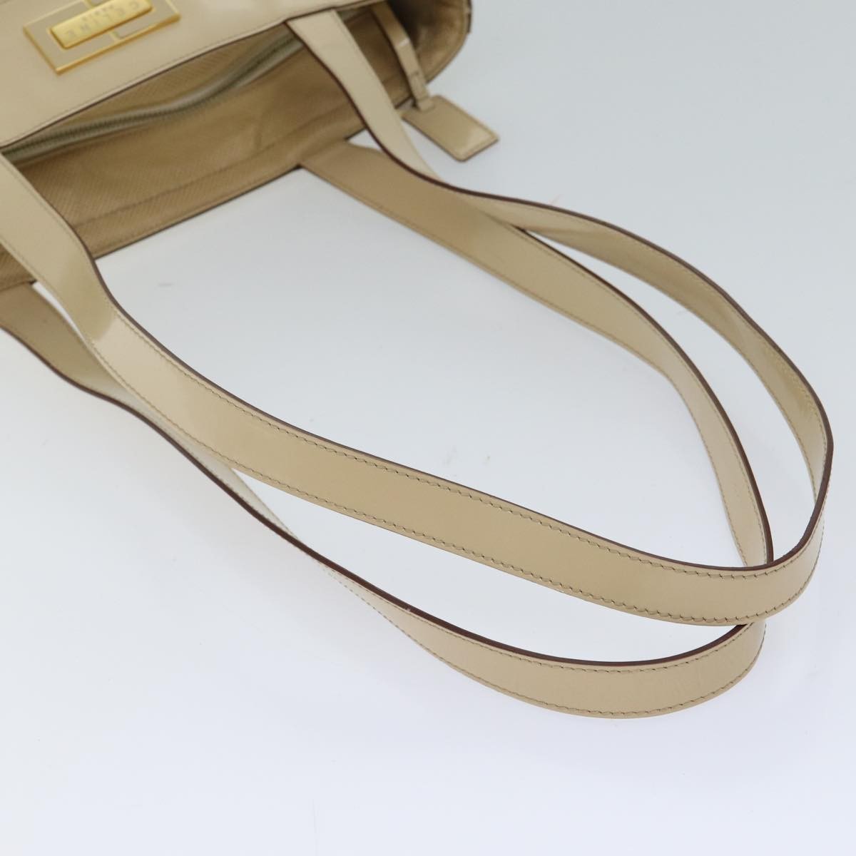 Celine Shoulder Bag Canvas, BEIGE, CANVAS, Shoulder bag