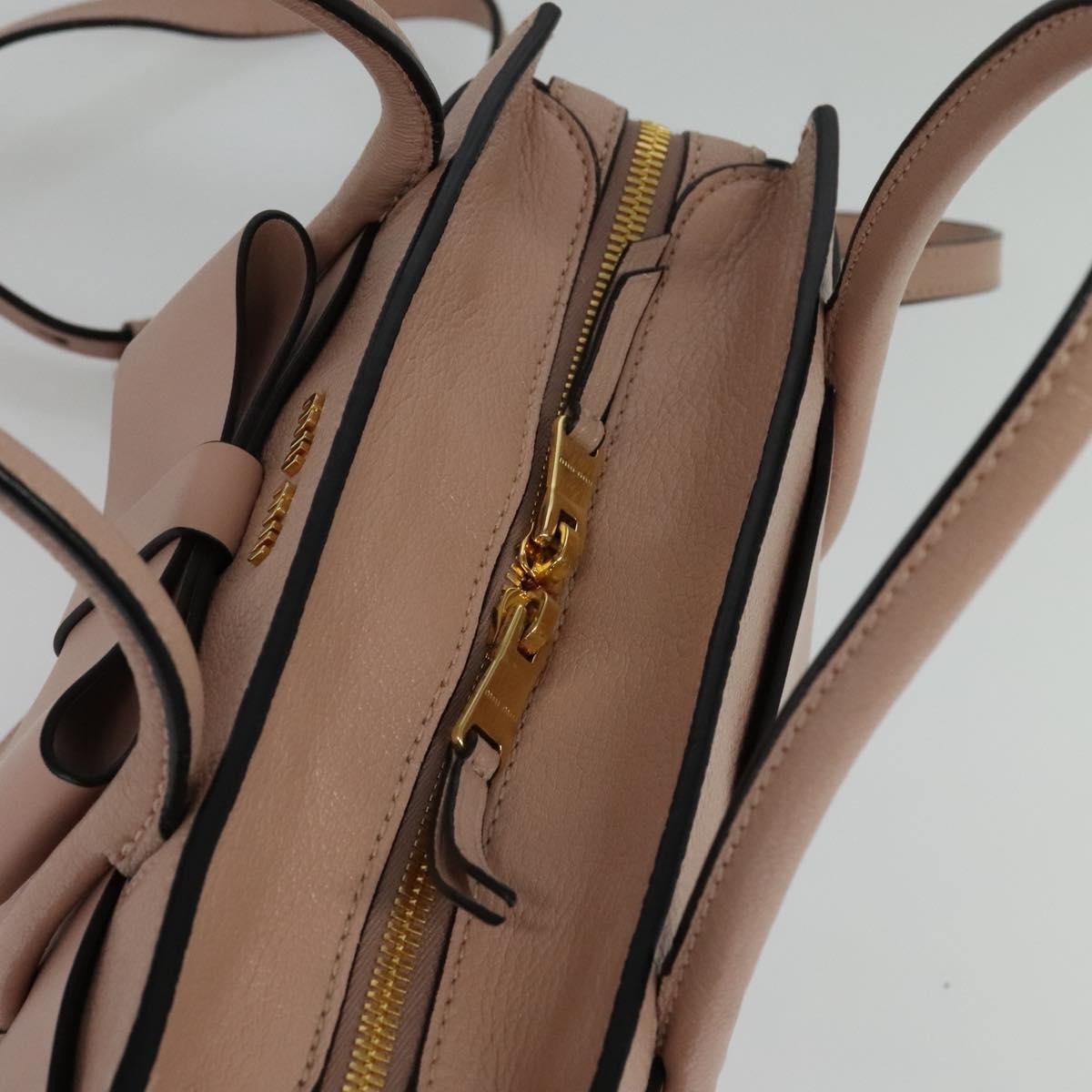 Miu Miu Madras Fiocco Bow Tote Leather, PINK, LEATHER, Tote bag