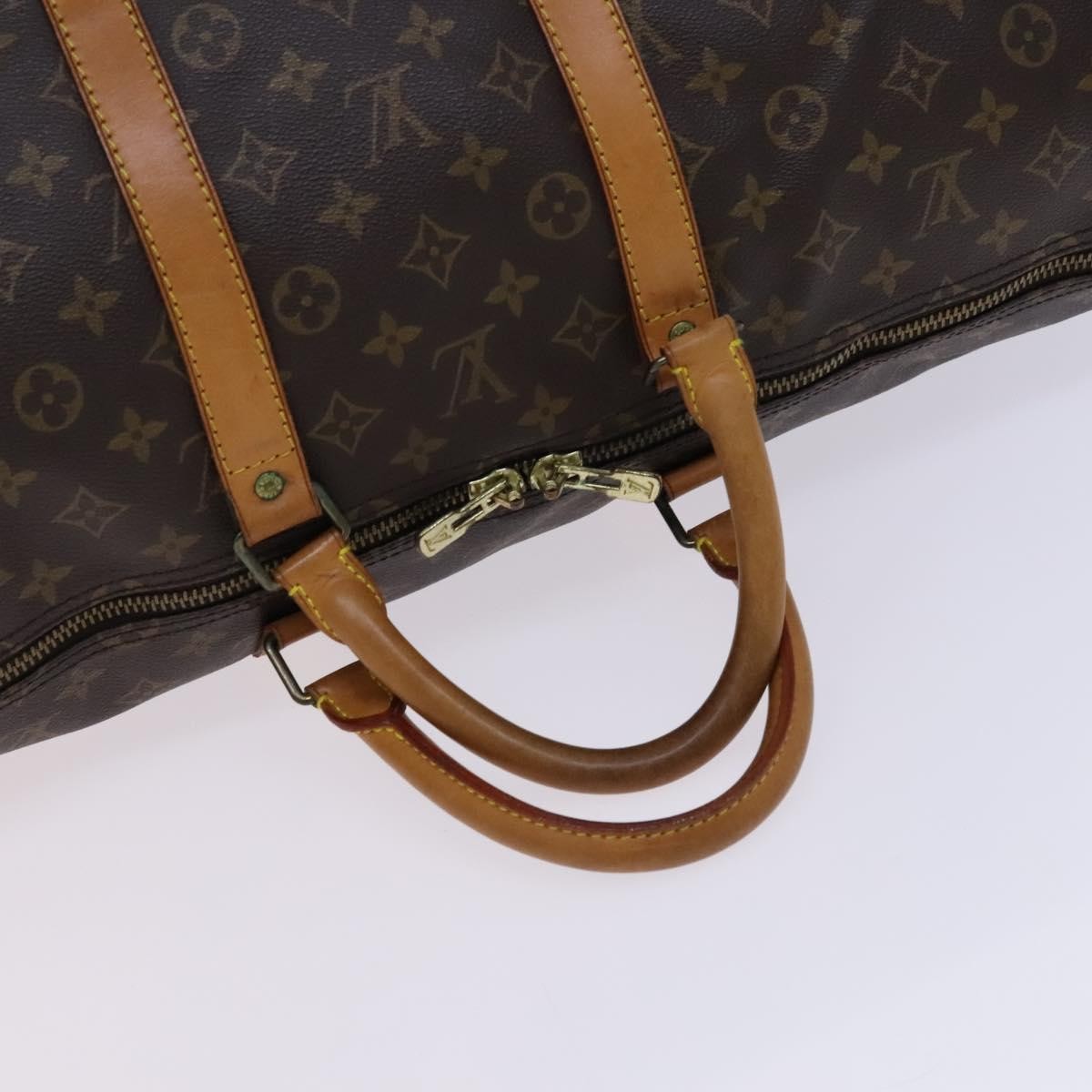 Louis Vuitton Keepall Bag Monogram Canvas, BROWN, CANVAS, Travel bag