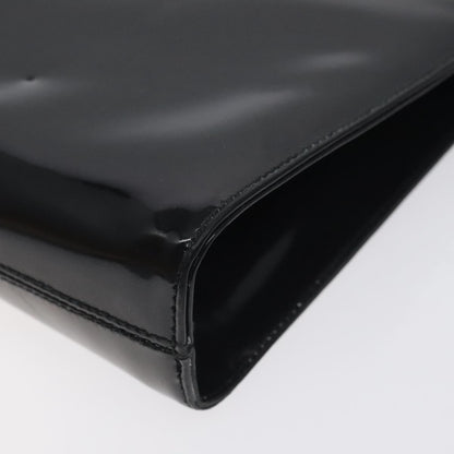 Salvatore Ferragamo Vintage Gancini Chain Shoulder Bag Leather, BLACK, PATENT_LEATHER, Shoulder bag