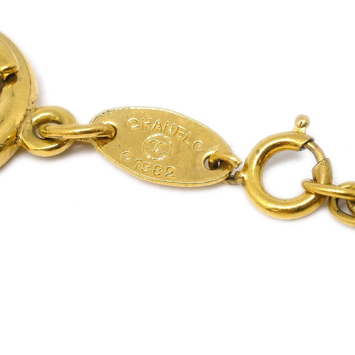 Chanel CC Cutout Round Bracelet Metal, GOLD, GOLD_PLATED, Bracelet