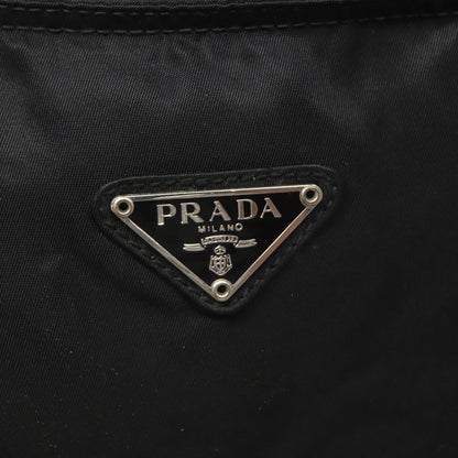 Prada Flat Messenger Bag Tessuto, BLACK, NYLON, Shoulder bag