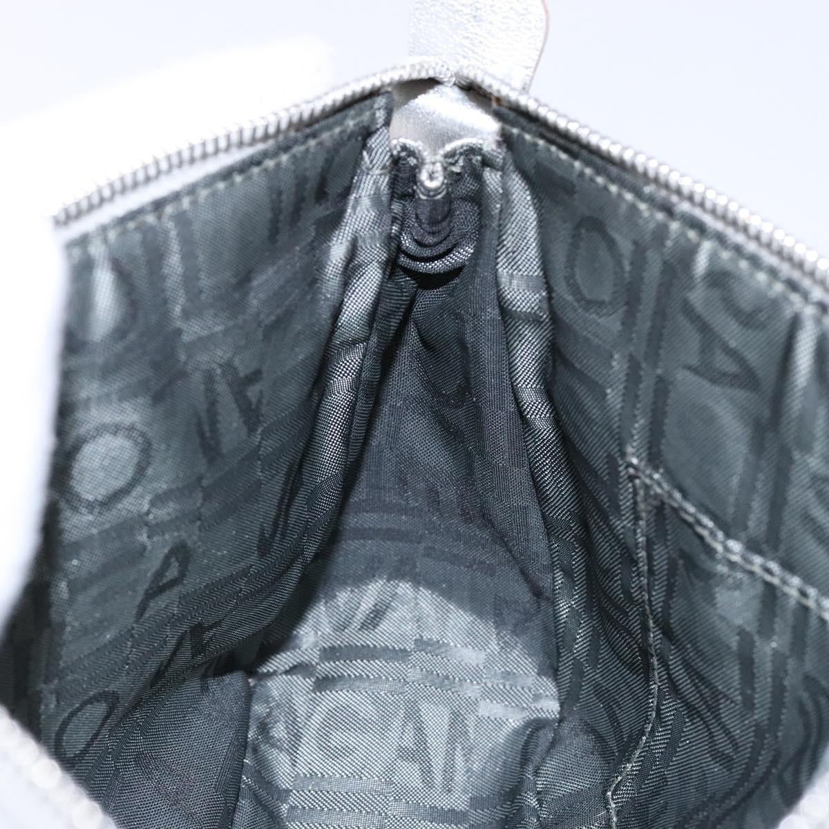 Salvatore Ferragamo Gancini Shoulder Bag Leather, SILVER, LEATHER, Shoulder bag