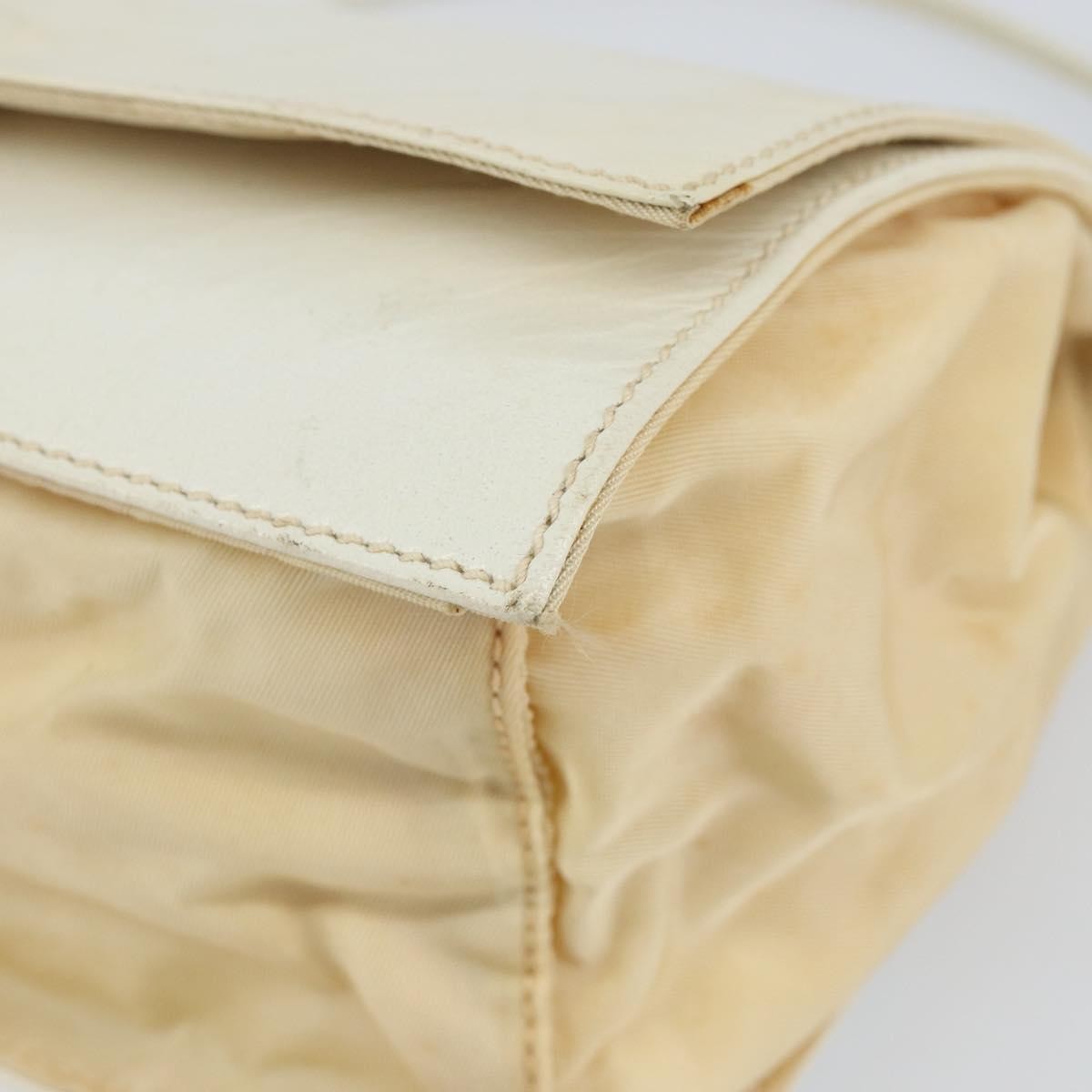 Prada Vintage Shoulder Bag Leather, WHITE, LEATHER, Shoulder bag