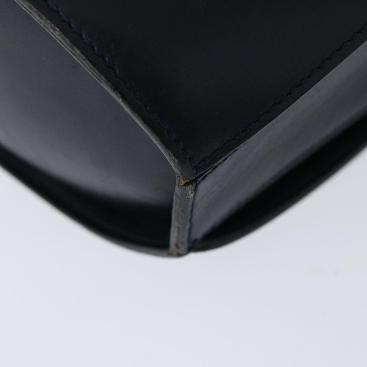 Celine Vintage Circle Logo Crossbody Bag Leather, NAVY, LEATHER, Crossbody bag