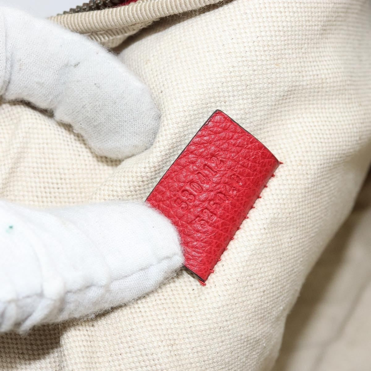 Gucci Logo Belt Bag Printed Leather, RED, LEATHER, Shoulder bag