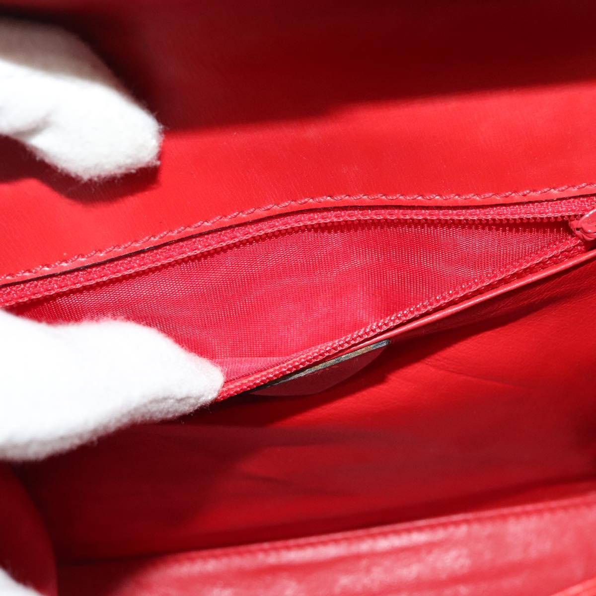 Celine Vintage Logo Top Handle Bag Leather, RED, LEATHER, Handbag