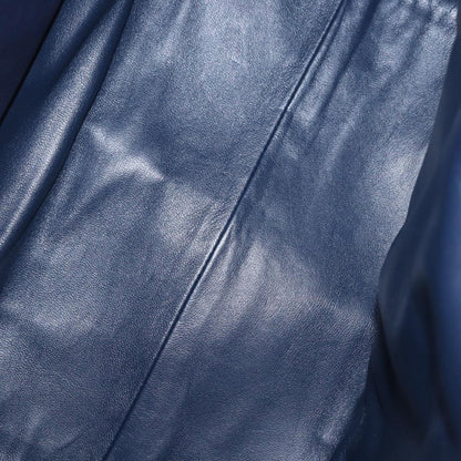 Salvatore Ferragamo Suzanna Satchel Smooth Leather, NAVY, LEATHER, Handbag