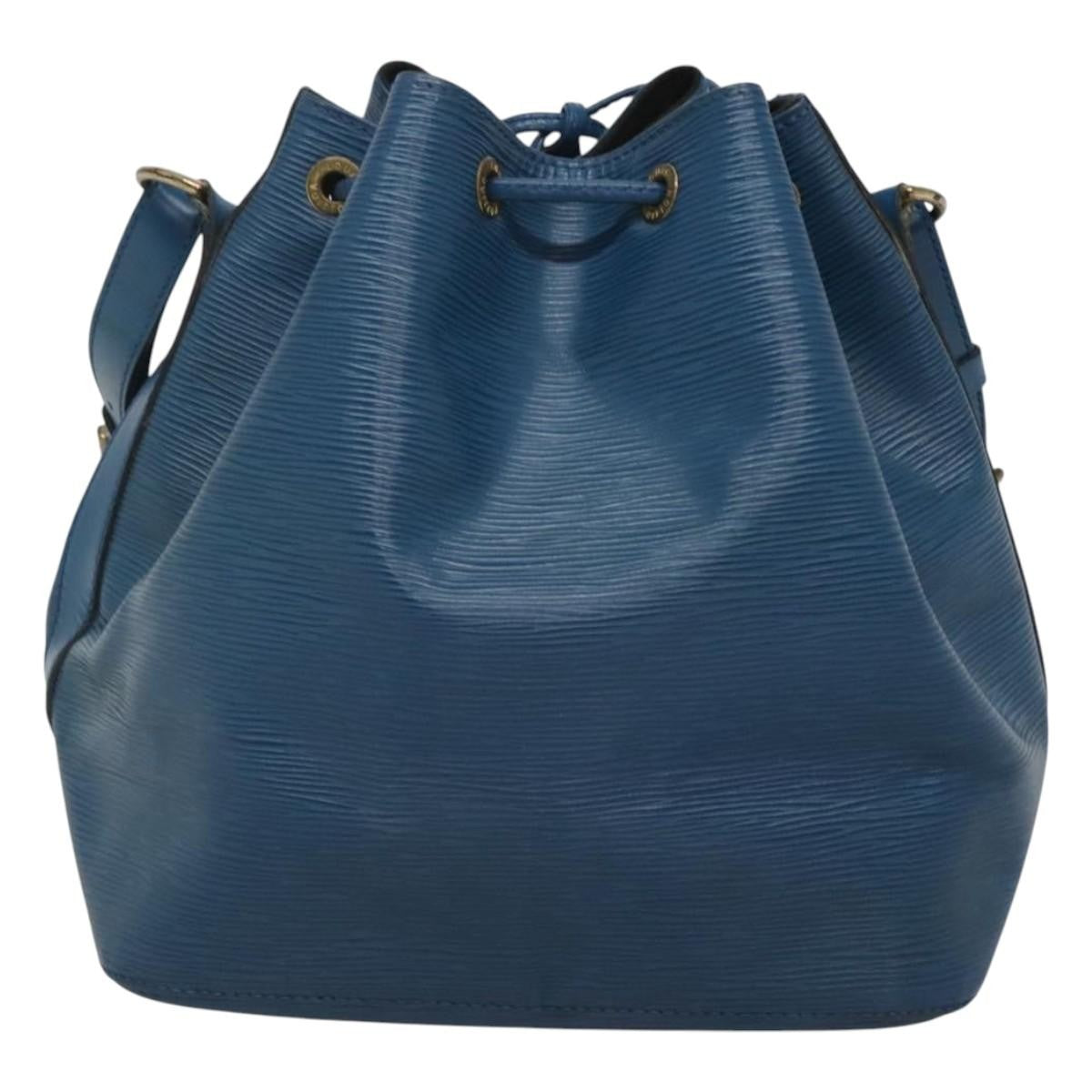 Louis Vuitton Petit Noe Handbag Epi Leather, BLUE, LEATHER, Handbag