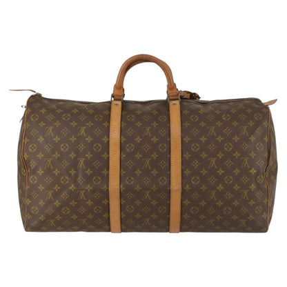 Louis Vuitton Keepall Bag Monogram Canvas, BROWN, CANVAS, Travel bag