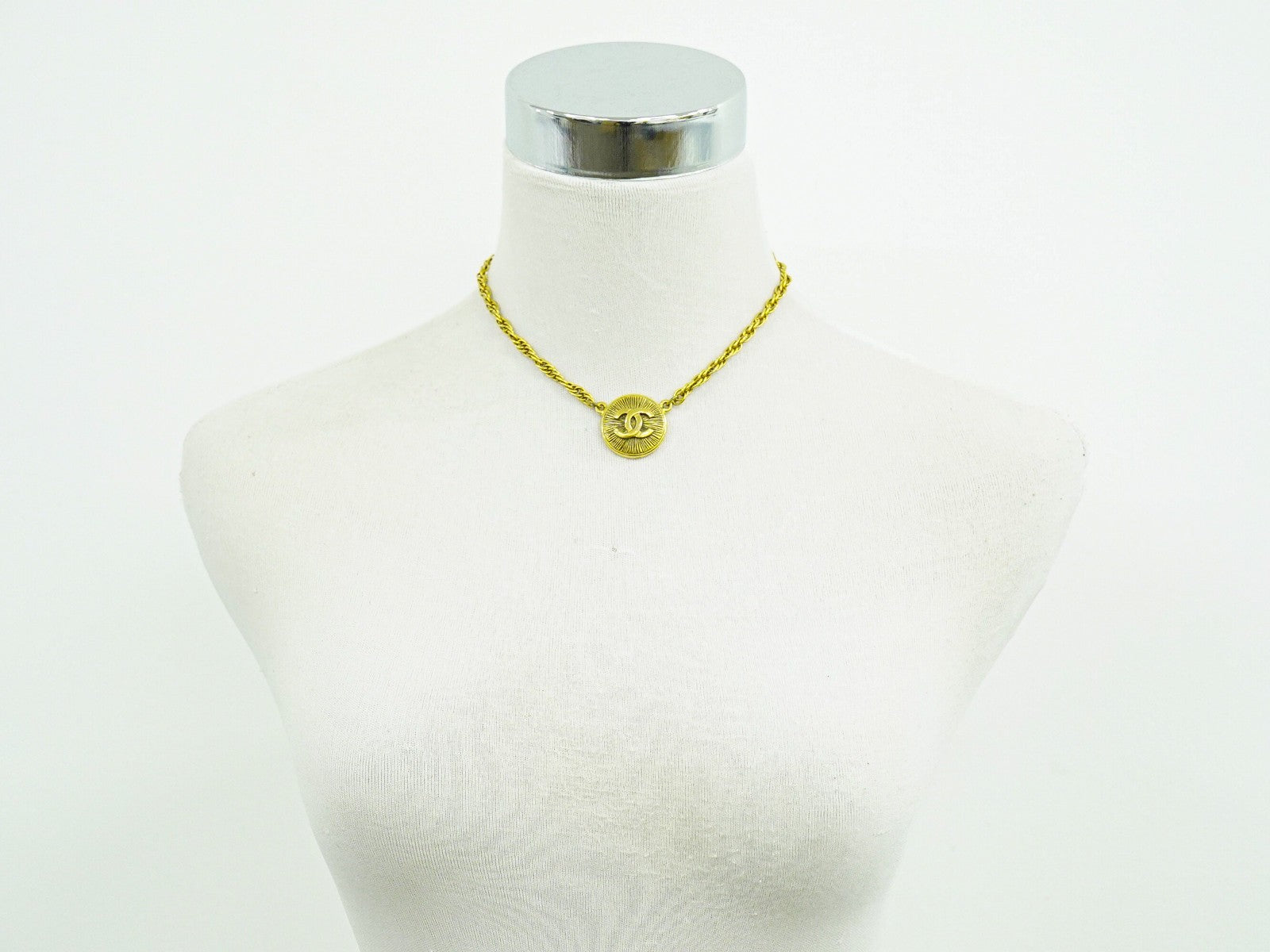 Chanel CC Pendant Necklace Metal, GOLD, GOLD_PLATED, Necklace