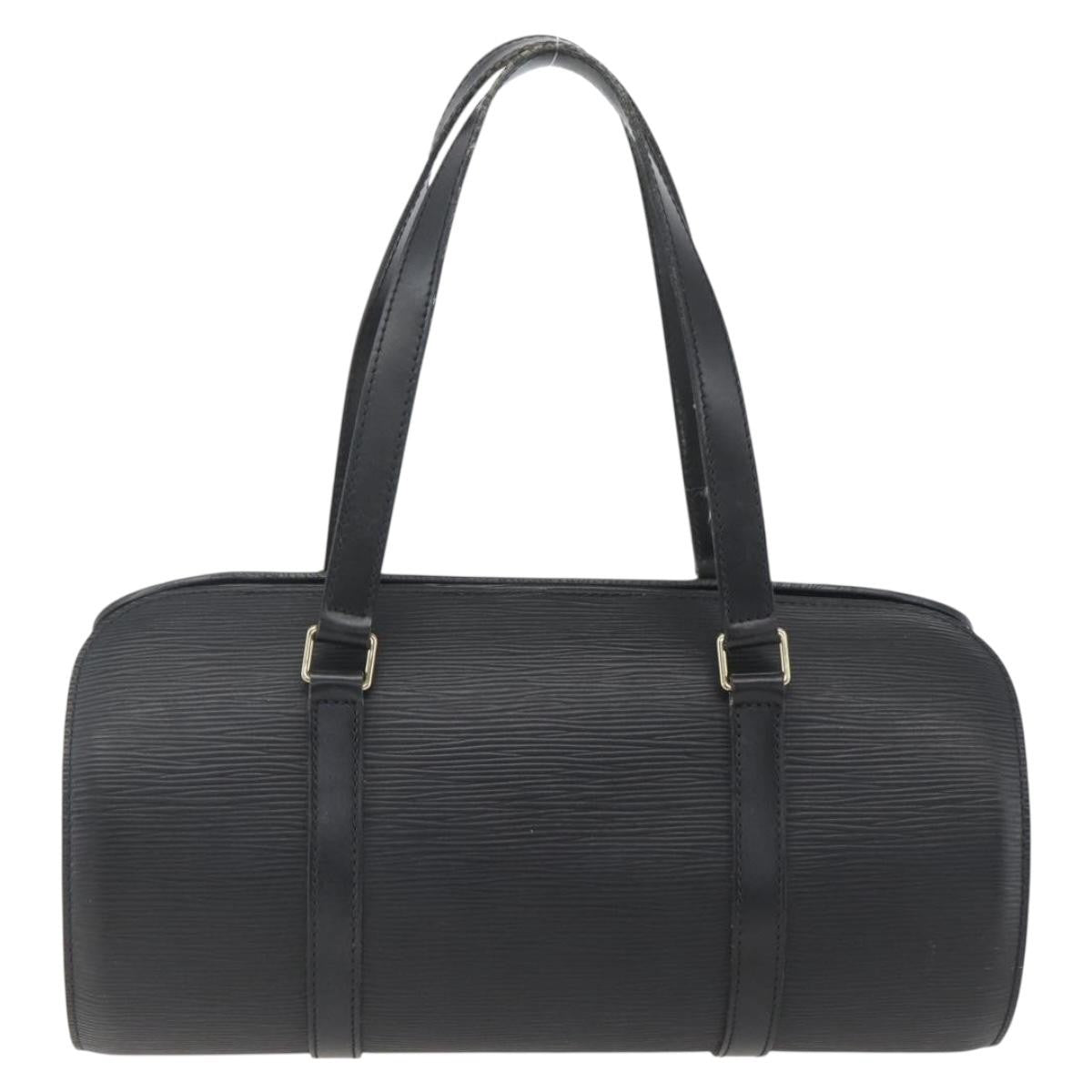 Louis Vuitton Soufflot Handbag Epi Leather, BLACK, LEATHER, Handbag