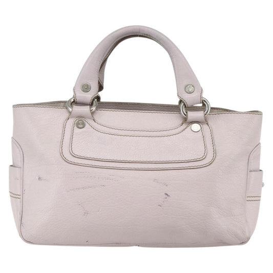 Celine Boogie Satchel Leather, PINK, LEATHER, Handbag