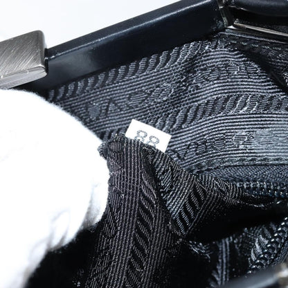 Prada Vintage Handbag Leather, BLACK, LEATHER, Handbag