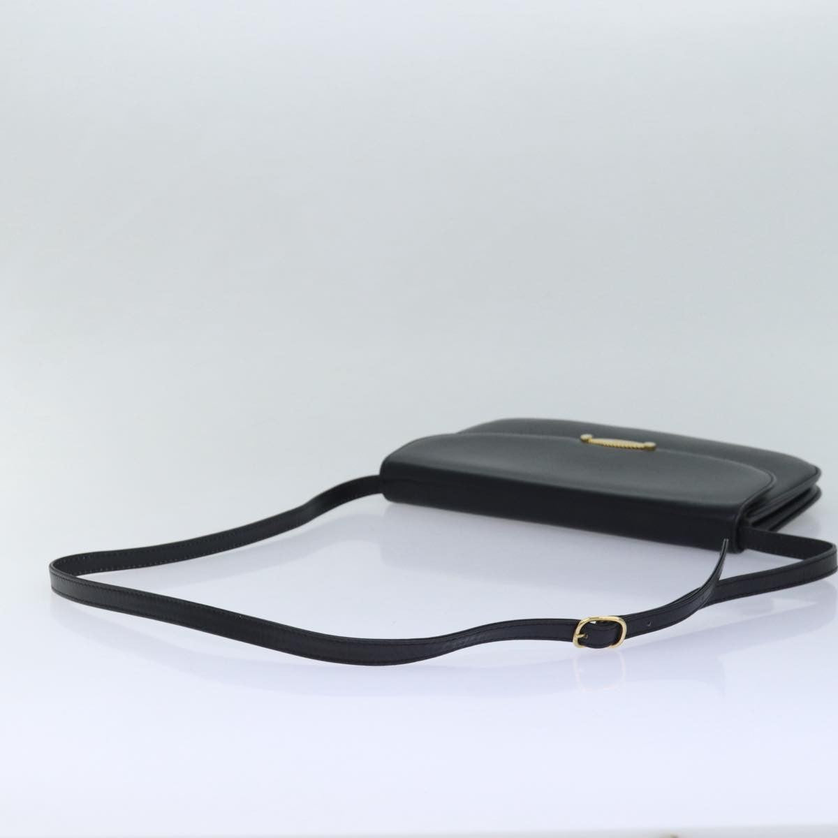 Bally Vintage Shoulder Bag Leather, Black, Leather, Shoulder Bag