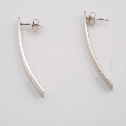 Gucci G Logo Long Studs Earrings Silver 925, Silver, Silver, Earrings