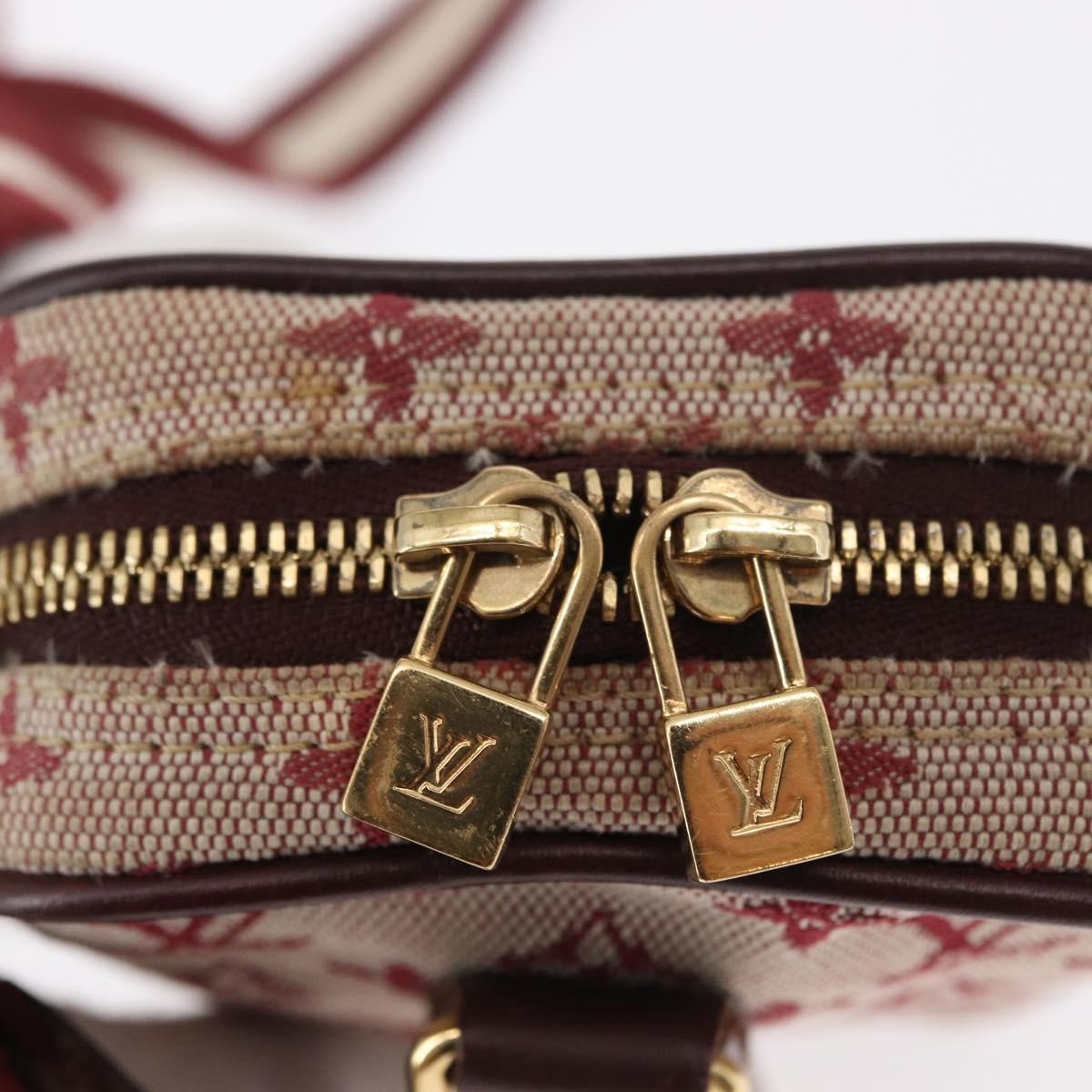 Louis Vuitton Camera Bag Mini Lin, RED, CANVAS, Clutche & pouche
