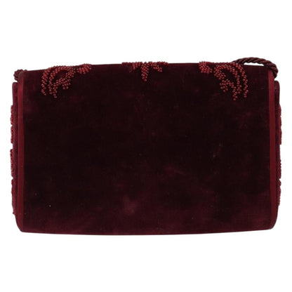 Bally Vintage Shoulder Bag Velvet, RED, VELVET, Shoulder bag