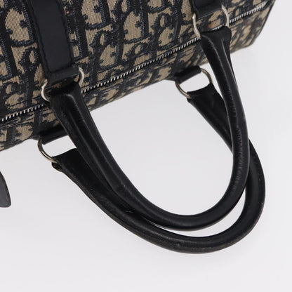 Christian Dior Vintage Trotter Boston Bag Canvas, NAVY, CANVAS, Travel bag