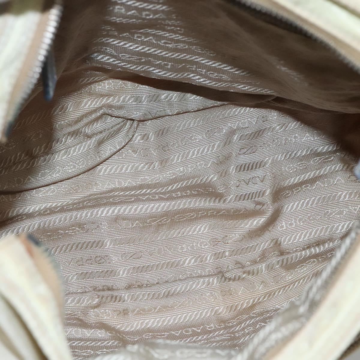 Prada Double Pocket Buckle Flap Bag Tessuto, BEIGE, NYLON, Shoulder bag