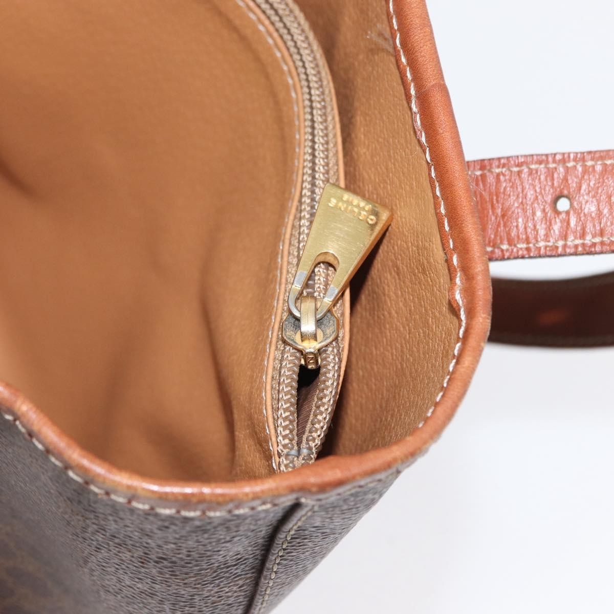 Celine Vintage Macadam Tote bag Canvas and Leather, Brown, Canvas, Tote Bag