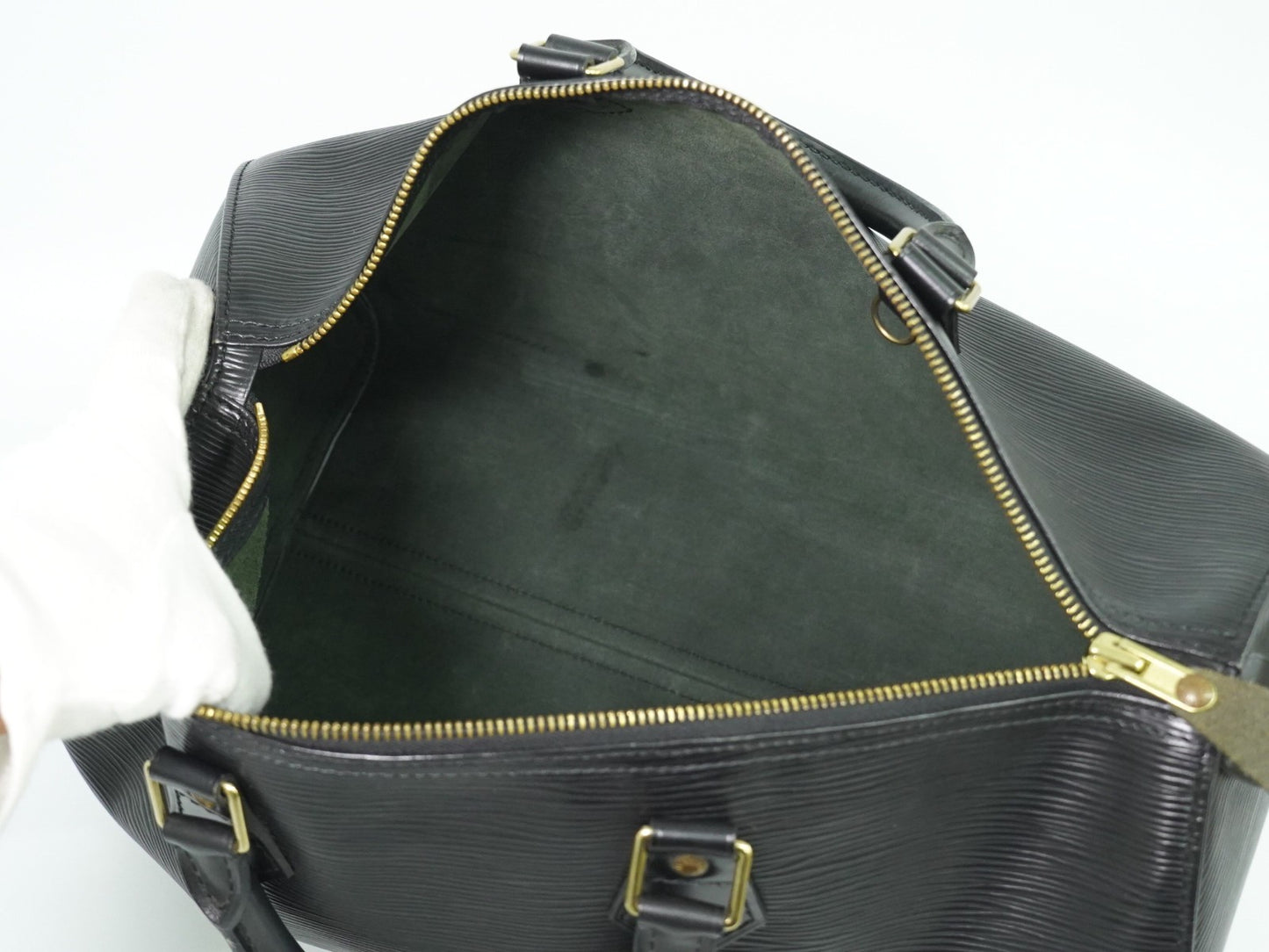 Louis Vuitton Speedy Handbag Epi Leather, BLACK, LEATHER, Handbag