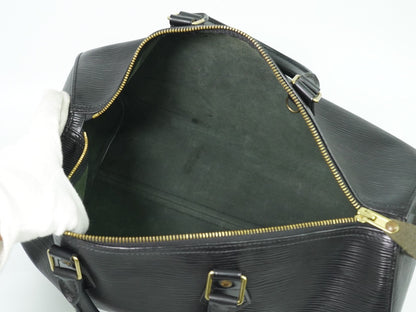 Louis Vuitton Speedy Handbag Epi Leather, BLACK, LEATHER, Handbag
