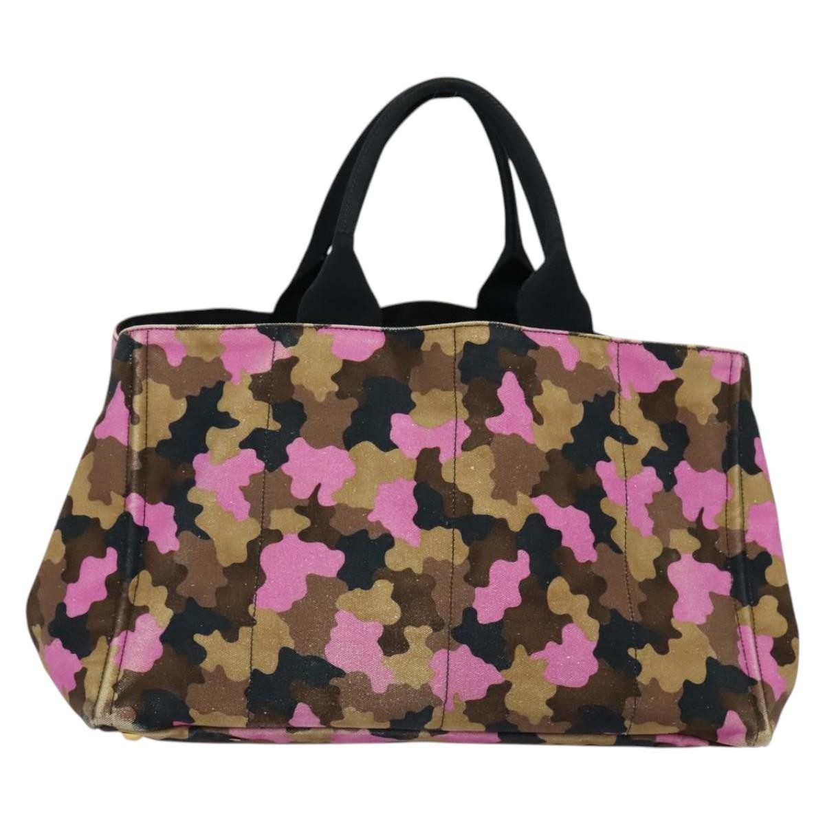 Prada Canapa Open Tote Canvas, MULTICOLOUR, CANVAS, Tote bag