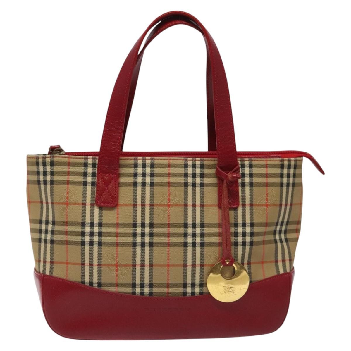 Burberry Nova Check Handbag Nova Check Canvas, BEIGE, CANVAS, Handbag