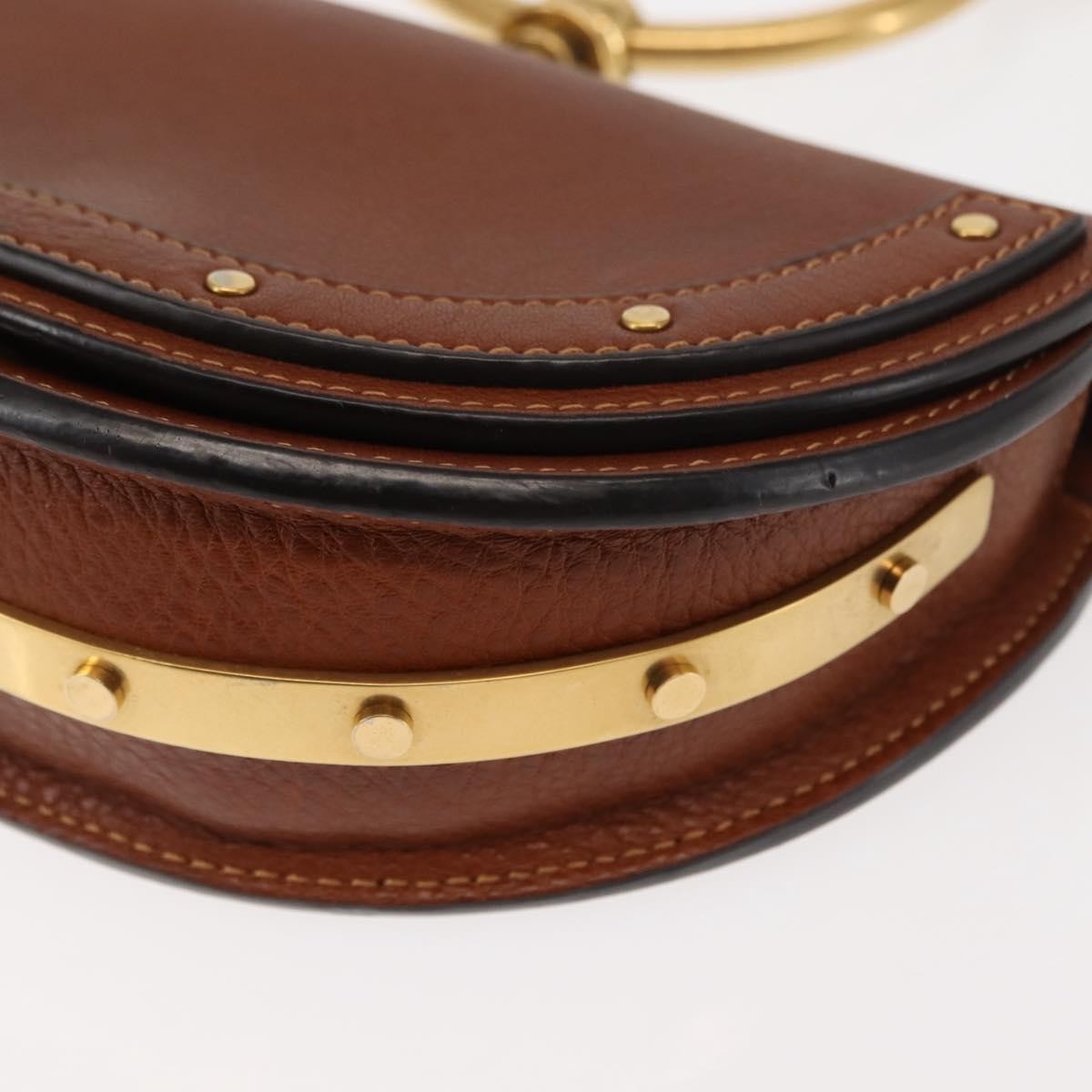 Chloe Nile Crossbody Bag Leather, BROWN, LEATHER, Crossbody bag
