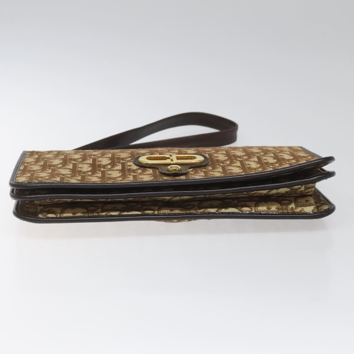 Christian Dior Vintage CD trotter Shoulder bag Canvas, BROWN, CANVAS, Shoulder bag