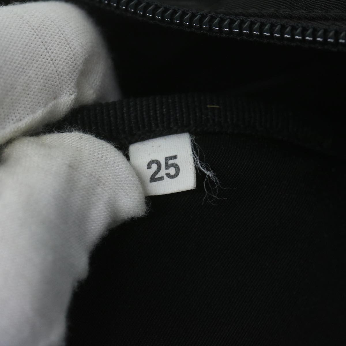 Prada Vintage Zip Handbag Tessuto, BLACK, NYLON, Handbag