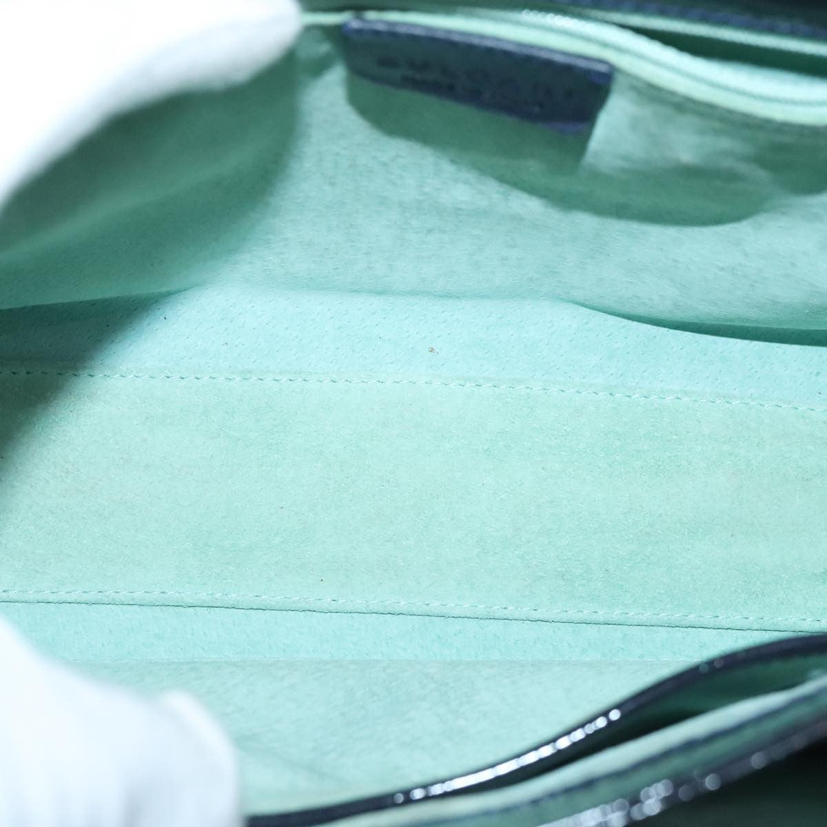 Bvlgari Top Handle Bag Patent leather, NAVY, PATENT_LEATHER, Handbag