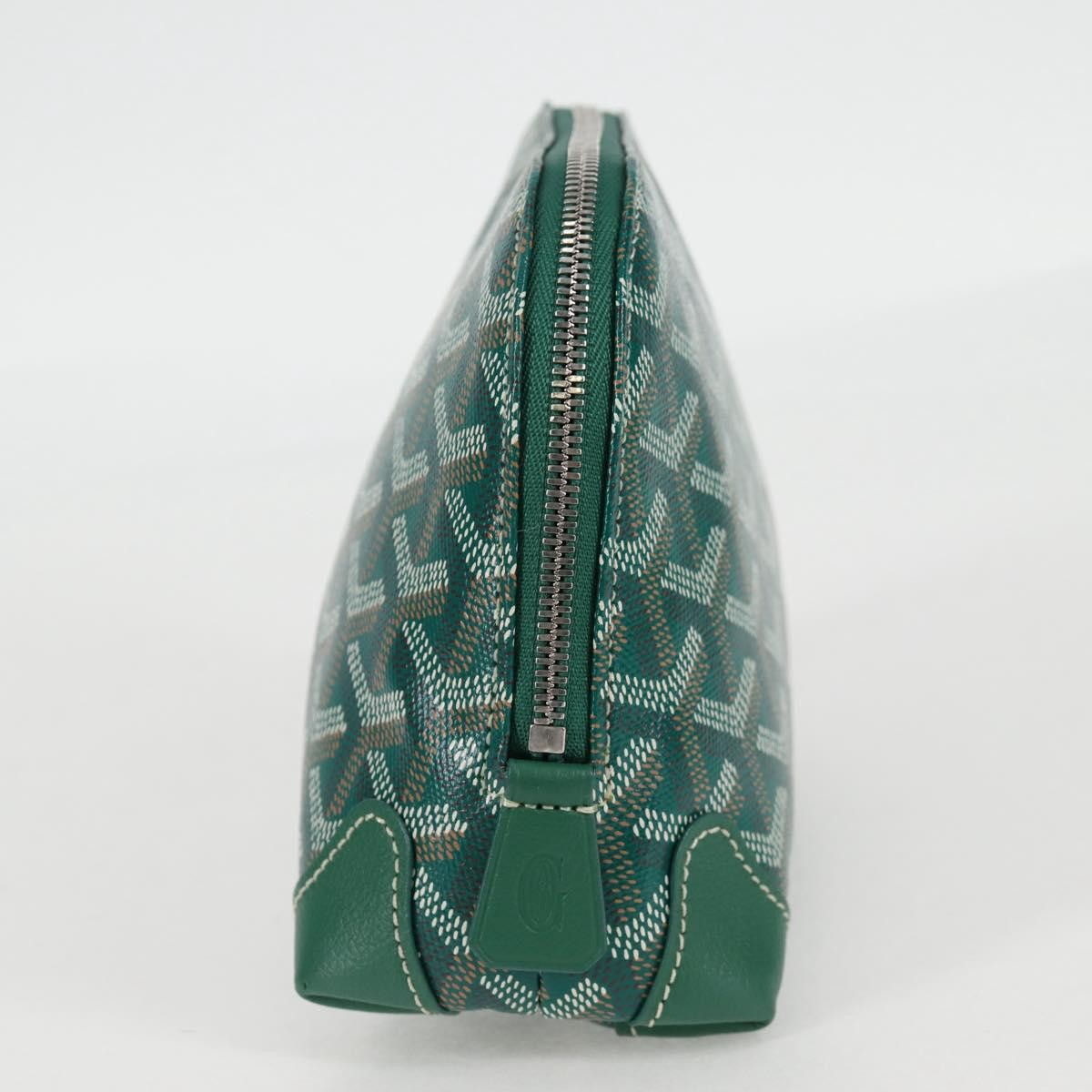 Goyard Vendome cosmetic pouch Canvas, GREEN, CANVAS, Clutche & pouche