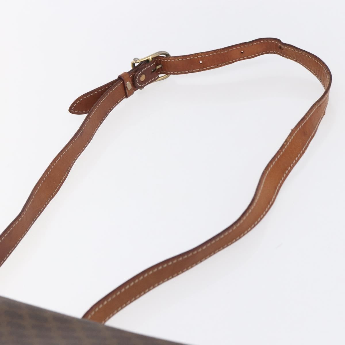 Celine Vintage Macadam Shoulder Bag Canvas and Leather, BROWN, CANVAS, Shoulder bag