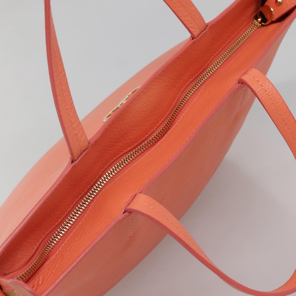 Salvatore Ferragamo Bice Tote Leather, ORANGE, LEATHER, Tote bag