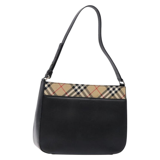 Burberry Nova Check Handbag Nova Check Canvas and leather, BLACK, LEATHER, Handbag