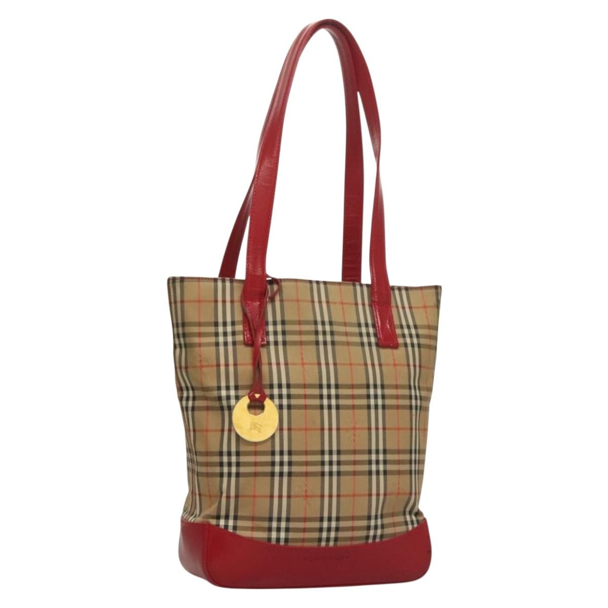Burberry Nova Check Tote canvas check pattern, BEIGE, CANVAS, Tote bag
