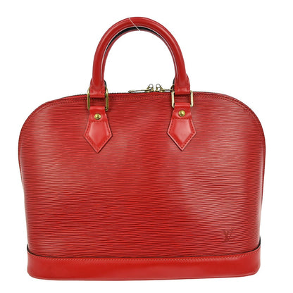Louis Vuitton Alma Handbag Epi Leather, RED, LEATHER, Handbag