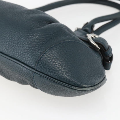 Salvatore Ferragamo Gancini handbag Leather, GREEN, LEATHER, Handbag