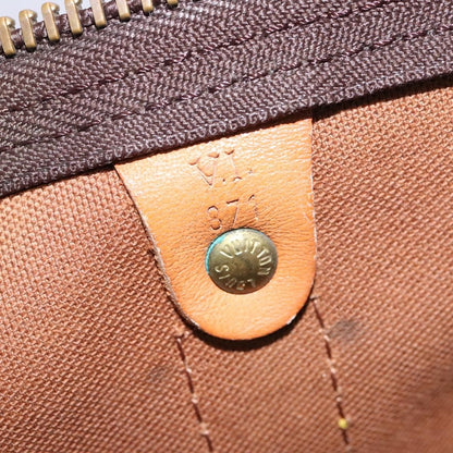 Louis Vuitton Keepall Bag Monogram Canvas, BROWN, CANVAS, Travel bag