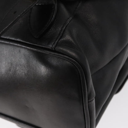 Gucci Vintage Bamboo Backpack Leather, BLACK, LEATHER, Backpack