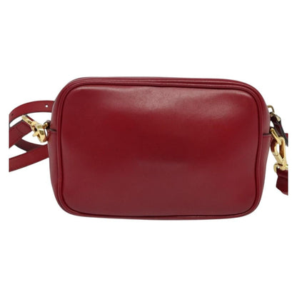 Fendi Camera Bag Zucca Embossed Leather, RED, LEATHER, Shoulder bag
