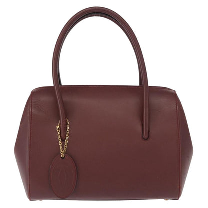 cartier Must De Cartier Leather, BURGUNDY, LEATHER, Handbag