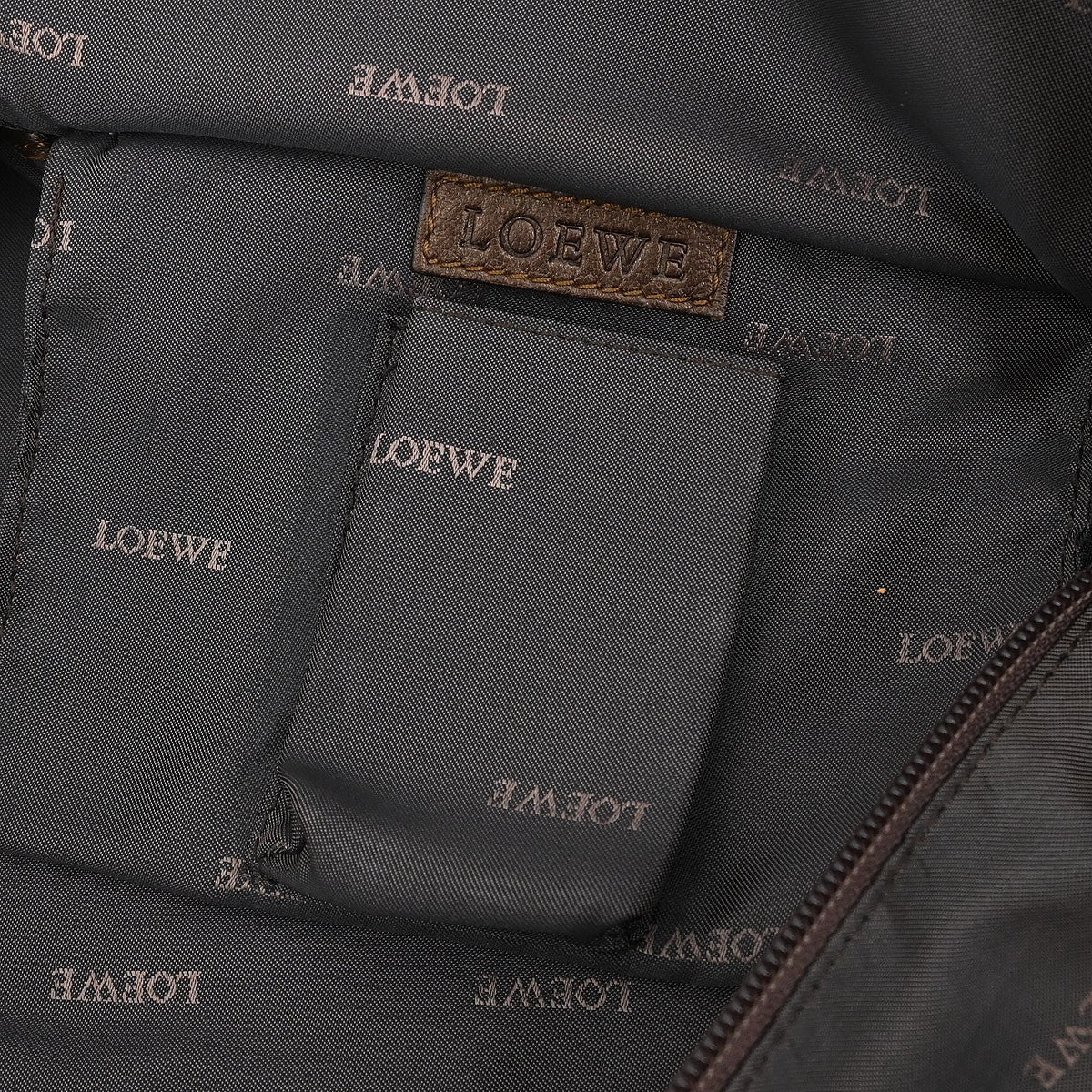 Loewe Anagram Logo Nappa Aire Hand Bag Leather, BROWN, LEATHER, Handbag