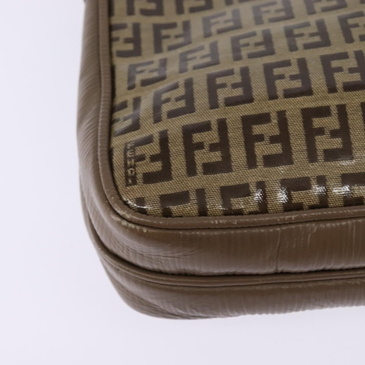 Fendi Vintage Zip Crossbody Bag Zucchino Canvas, BEIGE, CANVAS, Shoulder bag