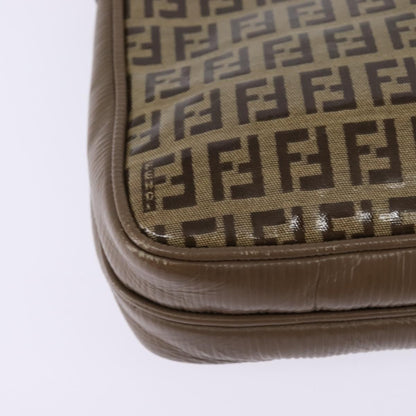 Fendi Vintage Zip Crossbody Bag Zucchino Canvas, BEIGE, CANVAS, Shoulder bag